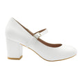 White - Front - Where´s That From Womens-Ladies Araceli Block Heel Mary Janes