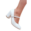 White - Back - Where´s That From Womens-Ladies Araceli Block Heel Mary Janes