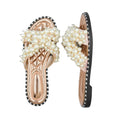 Rose Gold - Pack Shot - Where´s That From Womens-Ladies Eve Pearl Flat Heel Sliders