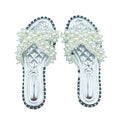 Silver - Side - Where´s That From Womens-Ladies Eve Pearl Flat Heel Sliders