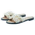 Rose Gold - Front - Where´s That From Womens-Ladies Eve Pearl Flat Heel Sliders