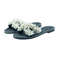 Black - Front - Where´s That From Womens-Ladies Eve Pearl Flat Heel Sliders