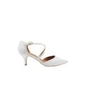 Off White - Front - Where´s That From Womens-Ladies Kennedi Crossover Strap Kitten Heel Shoes