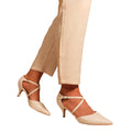 White - Back - Where´s That From Womens-Ladies Kennedi Crossover Strap Kitten Heel Shoes