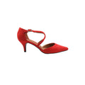 Red - Front - Where´s That From Womens-Ladies Kennedi Crossover Strap Kitten Heel Shoes