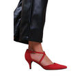 Red - Back - Where´s That From Womens-Ladies Kennedi Crossover Strap Kitten Heel Shoes