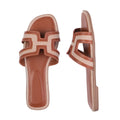 Tan - Back - Where´s That From Womens-Ladies Surge Cut Out Instep Strap Flat Sandals