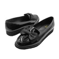 Black Patent - Lifestyle - Where´s That From Womens-Ladies Alpha Bow Slip-on Loafers