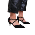 Black - Back - Where´s That From Womens-Ladies Kennedi Suede Crossover Strap Kitten Heel Shoes