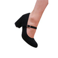 Black - Side - Where´s That From Womens-Ladies Araceli Extra Extra Wide Block Heel Mary Janes