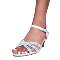 White - Back - Where´s That From Womens-Ladies Jillian Diamante Mesh Strappy Shoes