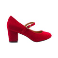 Red - Front - Where´s That From Womens-Ladies Araceli Suede Block Heel Mary Janes