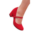 Red - Back - Where´s That From Womens-Ladies Araceli Extra Wide Block Heel Mary Janes