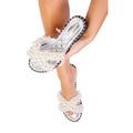 Silver - Lifestyle - Where´s That From Womens-Ladies Iona Pearl Wide Flat Sliders