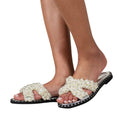 Silver - Front - Where´s That From Womens-Ladies Iona Pearl Wide Flat Sliders