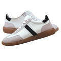 White - Back - Where´s That From Womens-Ladies Pace Contrast Panel Gum Sole Lace Up Trainers