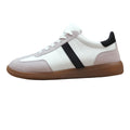 White - Side - Where´s That From Womens-Ladies Pace Contrast Panel Gum Sole Lace Up Trainers