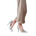 Silver - Back - Where´s That From Womens-Ladies Reflex Metallic Pointed High Heels