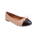 Nude - Front - Where´s That From Womens-Ladies Janice Bow Extra Wide Ballerina Flats