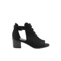 Black - Back - Where´s That From Womens-Ladies Reydah Criss-Cross Faux Suede Block Heel Sandals