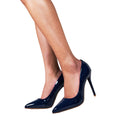 Navy - Back - Where´s That From Womens-Ladies Kyra Patent Faux Leather High Stiletto Heel Pumps