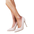 Nude - Back - Where´s That From Womens-Ladies Kyra Patent Faux Leather High Stiletto Heel Pumps