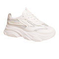 White - Front - Where´s That From Womens-Ladies Groove Diamante Chunky Trainers