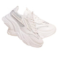 White - Back - Where´s That From Womens-Ladies Groove Diamante Chunky Trainers