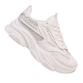 White - Side - Where´s That From Womens-Ladies Groove Diamante Chunky Trainers