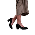 Black - Back - Where´s That From Womens-Ladies Melrose Suede Medium Block Heel Court Shoes