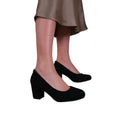 Black - Side - Where´s That From Womens-Ladies Melrose Suede Medium Block Heel Court Shoes