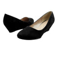 Black - Front - Where´s That From Womens-Ladies Kieran Suede Platform Low Wedge Court Shoes