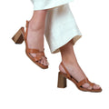 Tan - Front - Where´s That From Womens-Ladies Stylite Block Heel Sandals