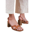 Tan - Back - Where´s That From Womens-Ladies Stylite Block Heel Sandals