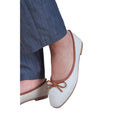 White - Back - Where´s That From Womens-Ladies Dawn Woven Bow Detail Ballerina Flats