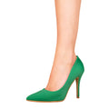 Green - Back - Where´s That From Womens-Ladies Leah Suede High Heel Pumps