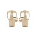 Gold - Back - Where´s That From Womens-Ladies Adrianna Strappy Wide Mid High Block Sandals