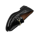 Black - Back - Where´s That From Womens-Ladies Cielo Metal Bar Faux Leather Round Toe Loafers