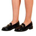 Black - Pack Shot - Where´s That From Womens-Ladies Cielo Metal Bar Faux Leather Round Toe Loafers