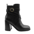 Black - Front - Where´s That From Womens-Ladies Aislinn PU Buckle Detail Block Heel Ankle Boots