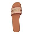 Tan - Front - Where´s That From Womens-Ladies Harmony Straw PU Sandals