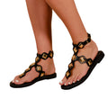 Black - Back - Where´s That From Womens-Ladies Sharyn Studded Ankle Strap Sandals