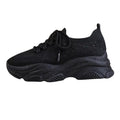 Black - Side - Where´s That From Womens-Ladies Advantage Mesh Chunky Heel Trainers