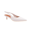 White - Front - Where´s That From Womens-Ladies New Pointed PU Sling Back Kitten Heel Court Shoes