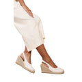 White - Back - Where´s That From Womens-Ladies Nevada Diamante PU Sling Back Wedge