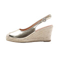 Gold-Metallic - Front - Where´s That From Womens-Ladies Nevada Diamante PU Sling Back Wedge