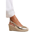 Gold-Metallic - Back - Where´s That From Womens-Ladies Nevada Diamante PU Sling Back Wedge