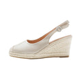 Nude - Front - Where´s That From Womens-Ladies Nevada Diamante PU Sling Back Wedge