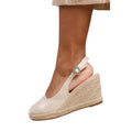 Nude - Back - Where´s That From Womens-Ladies Nevada Diamante PU Sling Back Wedge