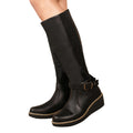 Black - Back - Where´s That From Womens-Ladies Ayleen Wedge Knee-High Boots